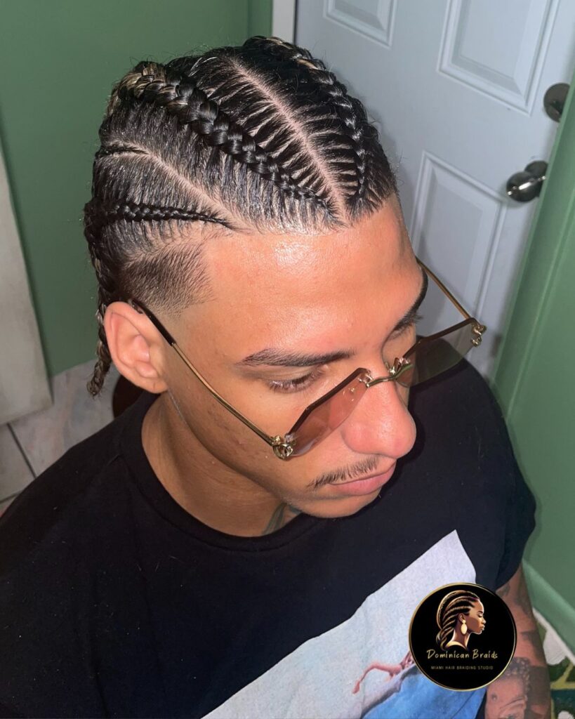 image of 4 braids for men